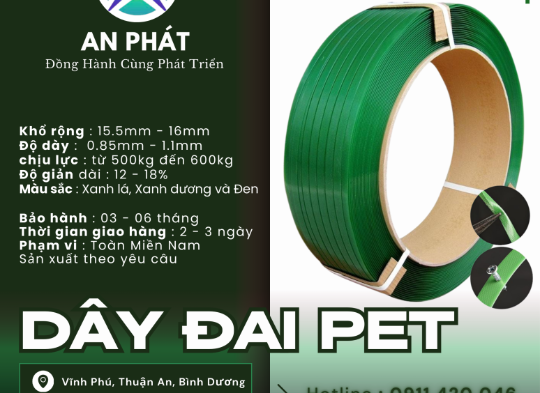 Dây đai PET: Tìm hiểu Tính năng nổi bật và ứng dụng thực tiễn